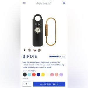 Birdie personal safety alarm.